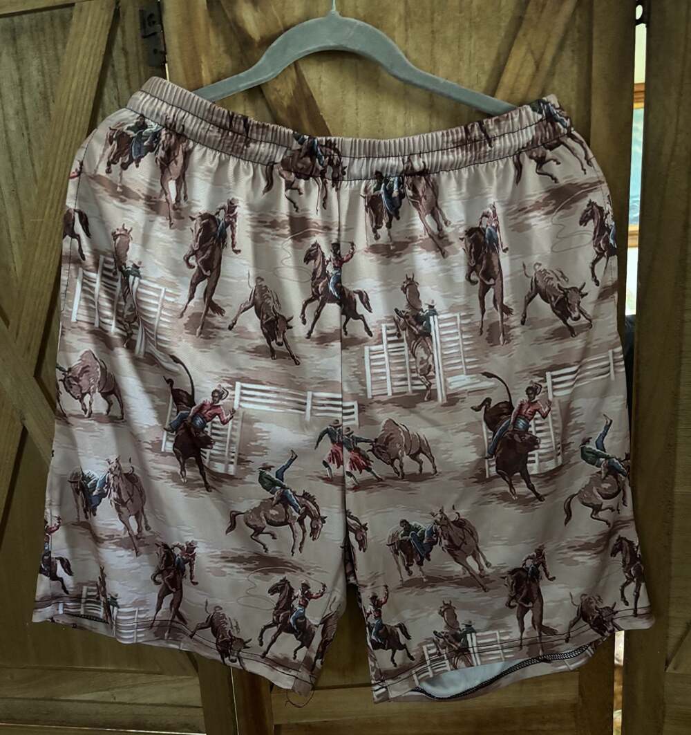 Dear Rodeo Men's Western Cowboy Scene Athletic Shorts